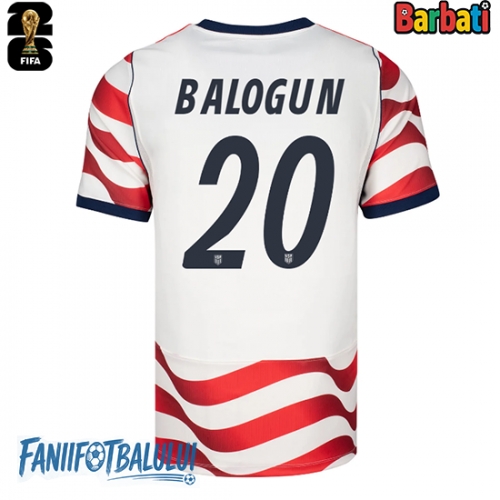 Statele Unite Folarin Balogun #20 Tricou Fotbal Replică Mondial 2026 Barbati Acasa Statele Unite Folarin Balogun #20 Tricou Fotbal Replică Mondial 2026 Barbati Acasa